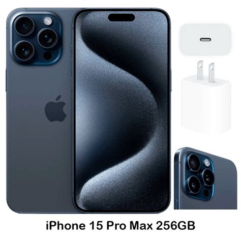 Ripley IPHONE 15 PRO MAX 1TB ESIM BLUE TITANIUM CARGADOR 20W