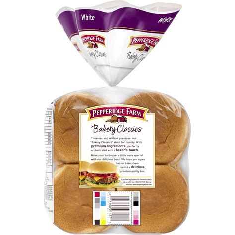 Pepperidge Farm Bakery Classics Soft White Hamburger Buns Ct Oz