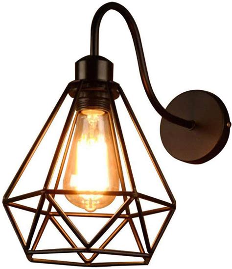 Retro Industrial Edison Simplicity Metal Wire Cage Wall Sconce Light