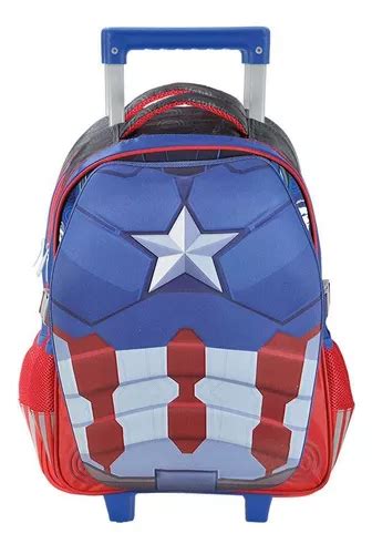 Mochila Rodinha Captain America Armor Avengers Xeryus MercadoLibre