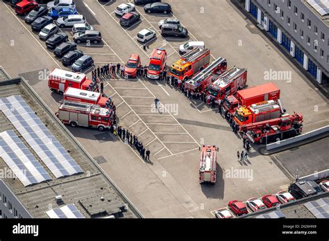 Luftbild Hauptfeuerwehrwache Der Berufsfeuerwehr Essen Verabschiedung