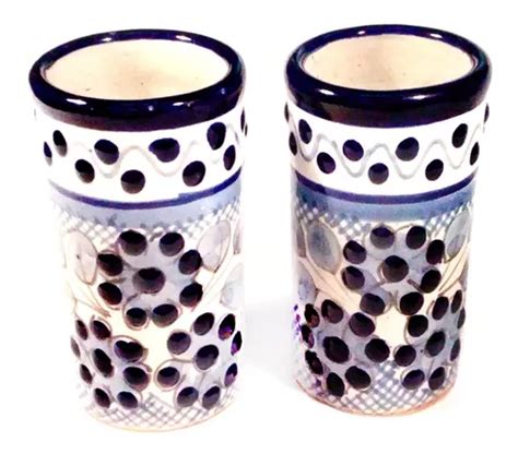 Vasos Tequileros De Talavera Barroca Poblana Ml Flor