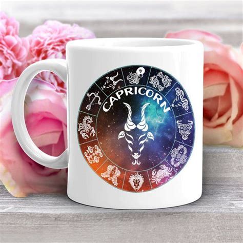 Capricorn Zodiac Sign Mug Sea Goat Symbol December 22 Etsy