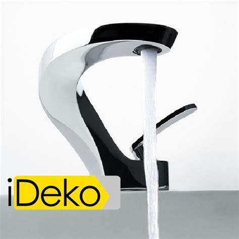 Ideko Robinet Mitigeur Lavabo Salle De Bain Design Moderne Laiton