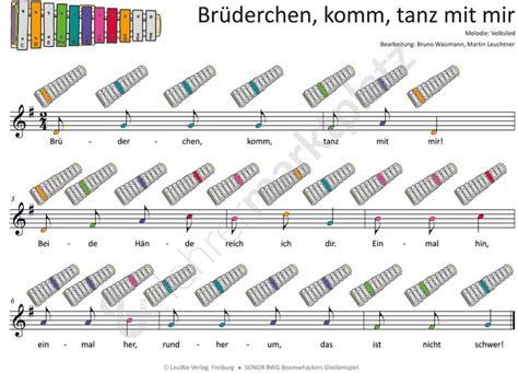 Brüderchen komm tanz mit mir MP3 Dateien Noten für Keyboard