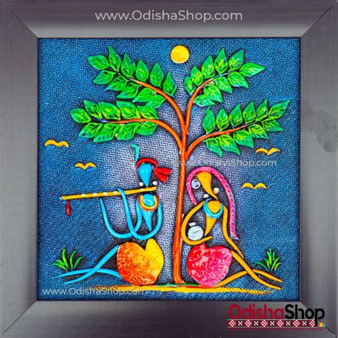 Buy Handmade Paper Mache Radha Krishna Wall Hangings Odisha Wall