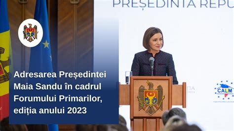 Adresarea Pre Edintei Maia Sandu N Cadrul Forumului Primarilor Edi Ia