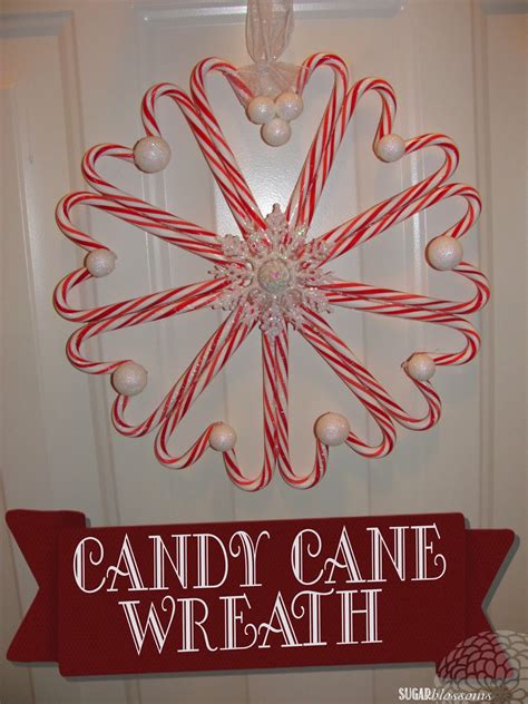 Sweet Sugar Blossoms Diy Candy Cane Wreath