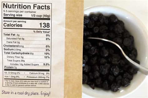 Nutrition Facts For 1 3 Cup Blueberries Nutrition Ftempo