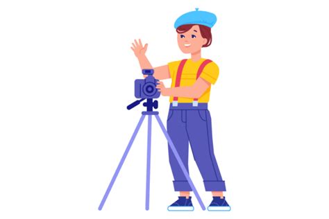 Boy Photographer Character Happy Kid Wi Graphic By Smartstartstocker