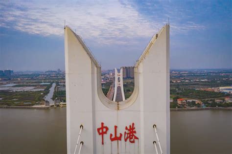 中山港大桥天空云彩自然风景摄影汇图网