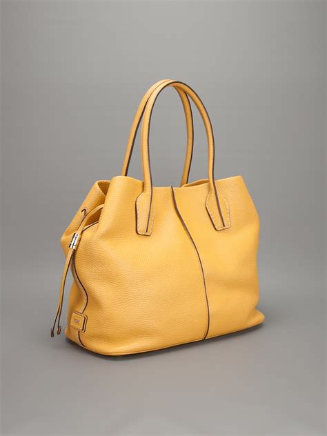 Lyst Tod S Tote Bag In Yellow