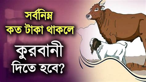 সর্বনিম্ন কত টাকা থাকলে কুরবানী ওয়াজিব হবে What Is The Minimum