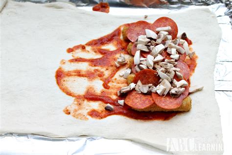 Mushroom Pepperoni Cheese Stick Calzone Snack Hack