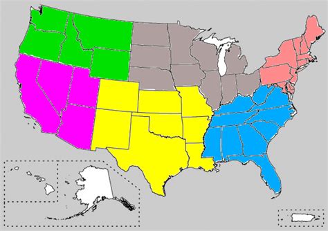 Unlabeled Map Of United States