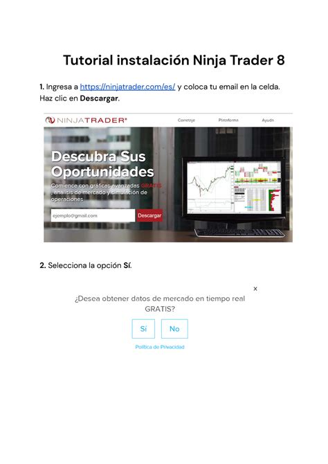 Tutorial Instalaci N Ninja Trader Ingresa A Ninjatrader Es Y