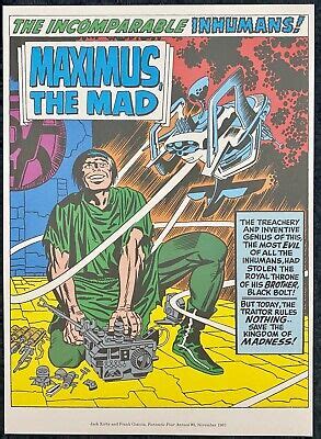 Maximus The Mad Pin Up By Jack Kirby Frank Giacoia Marvel Comic Book