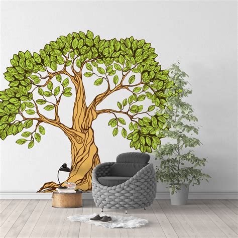 Sticker Arbre Illustration Stickers Arbres Autocollants