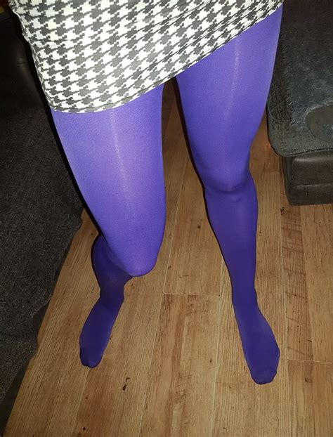 Colored Tights Outfit Purple Tights Shiny Tights Opaque Tights Purple Stockings Stockings