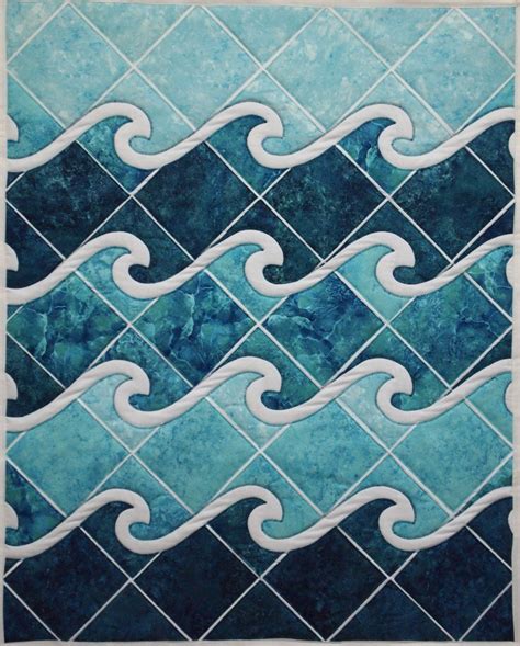 Ocean Waves Pattern. Sea. Water. Fun in the Sun. Wall Hanging. Summer. Spring Break. Gradations ...