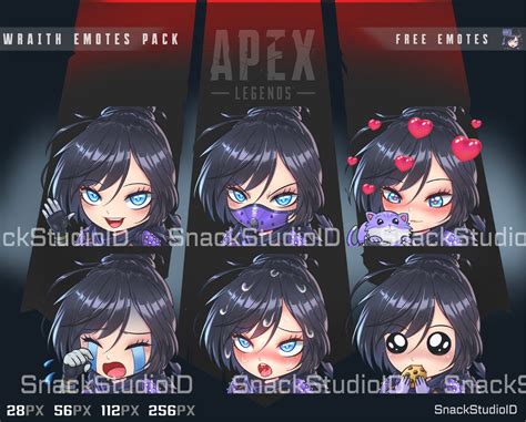 Wraith Apex Legends Twitch Emotes Pack Discord Emotes Pack Etsy