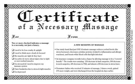 Necessary Massage Certificate Massage T Certificate Massage T T Certificate Template