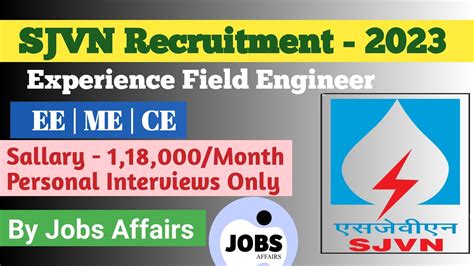 Sjvn Recruitment Sjvn Field Engineer Recruitment Govt Job