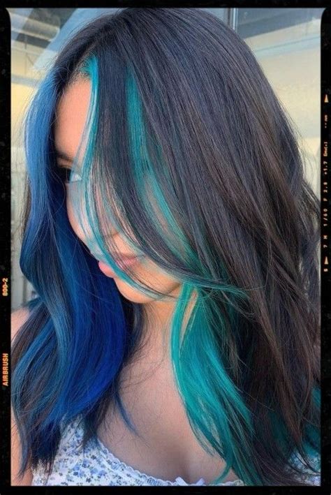 Teal Peekaboo Hair Haarfarben Haare Färben Ideen Haarfarben Ideen