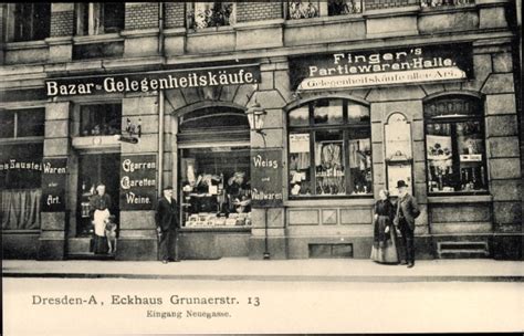 Ansichtskarte Postkarte Dresden Altstadt Eckhaus Grunaer Str 13