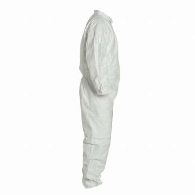 912067 4 Dupont Collared Disposable Coveralls With Elastic Cuff Tyvek