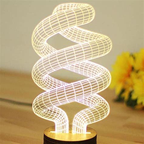 Spiral Bulbing Optical Illusion LED Lamp Gadget Flow