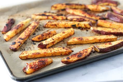 Harissa Roasted White Sweet Potato Fries Sarah Wragge Wellness