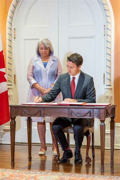 Swearing In Ceremony Of Members Of The Canadian Ministry The Governor General Of Canada