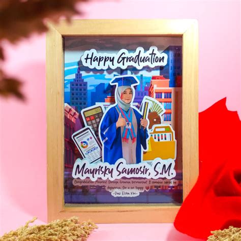 Scrapframe A Kayu Kado Wisuda Manajemen Kado Wisudaku