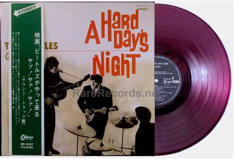 Beatles A Hard Days Night 1967 Japan Red Vinyl LP With Obi