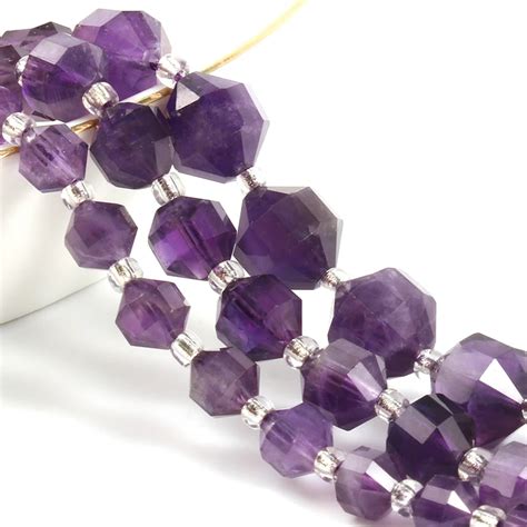 A Natural Amethysts Faceted Olive Shape Loose Gems Purple Beads For