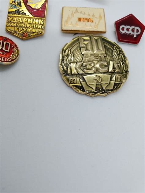 Soviet Badges With Symbols Of The USSR Set Of Pins Of Gem