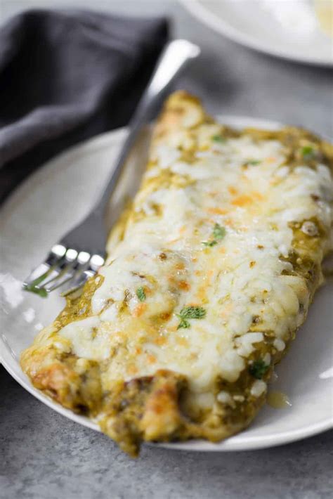 Vegetarian Salsa Verde Enchiladas Delish Knowledge