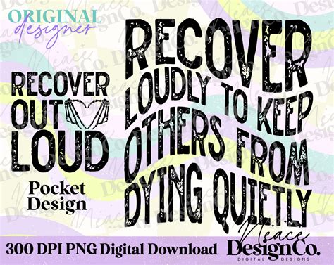 Recover Out Loud Digital Png Neace Design Co Digital Designs