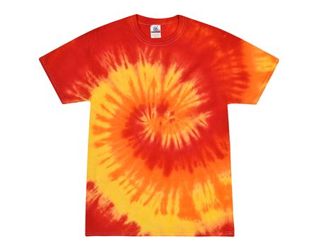 Blaze Yellow Orange Red Tie Dye T Shirt Tie Dye Space