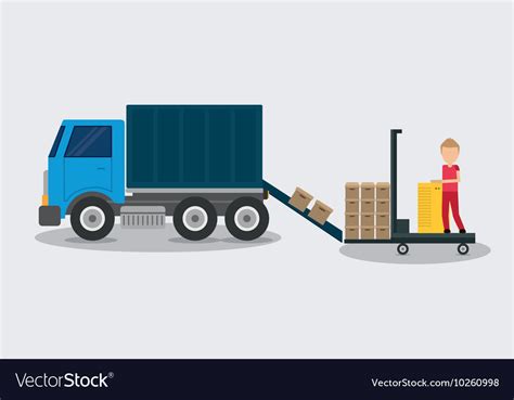 Box Truck Delivery Shipping Icon Graphic Vector Image