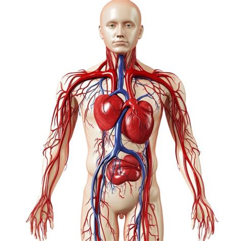 Human Cardiovascular System Illustration Detailed Anatomy Premium Ai