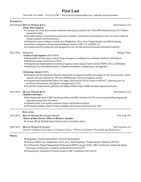 Resume Examples For 2025 Handpicked By Recruiters Resume Worded