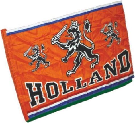 Grote Oranje Holland Thema Vlag Van 160 X 325 Cm EK Oranje Mega