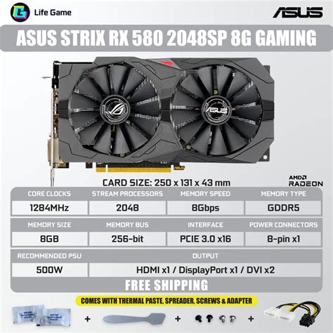 Used Sapphire Rx 580 590 Rx580 2048sp 8g 8gb D5 Dual Fan Amd Graphic Graphics Card Grafik Cards