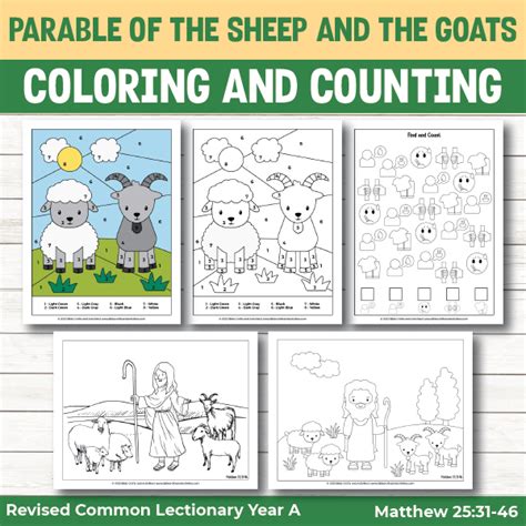 Parable Of The Sheep And The Goats Activity Pages Bible Crafts Shop