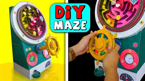 Diy Fun Maze Game For Arcade Amazing Cardboard Craft Youtube