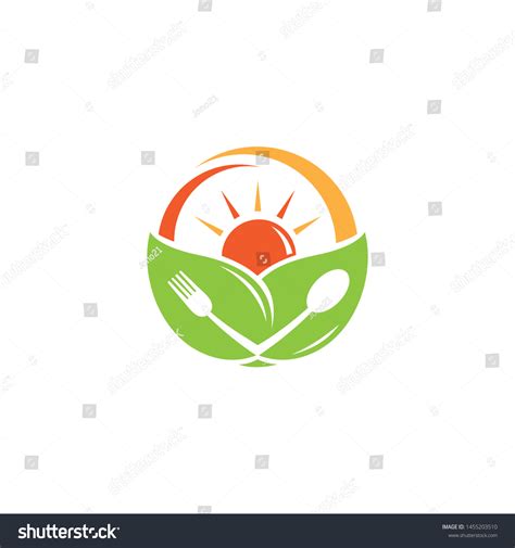 Healthy Food Restaurant Logo Icon Design Stock Vector Royalty Free