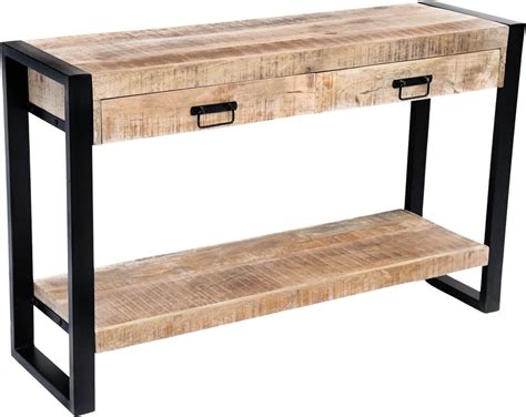 Nuvolix Wandtafel Haltafel Met Lades Sidetable Mangohout