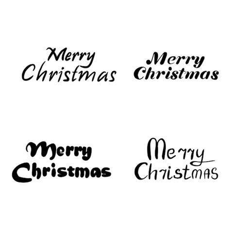 Premium Vector Merry Christmas And Happy New Year Typographic Set